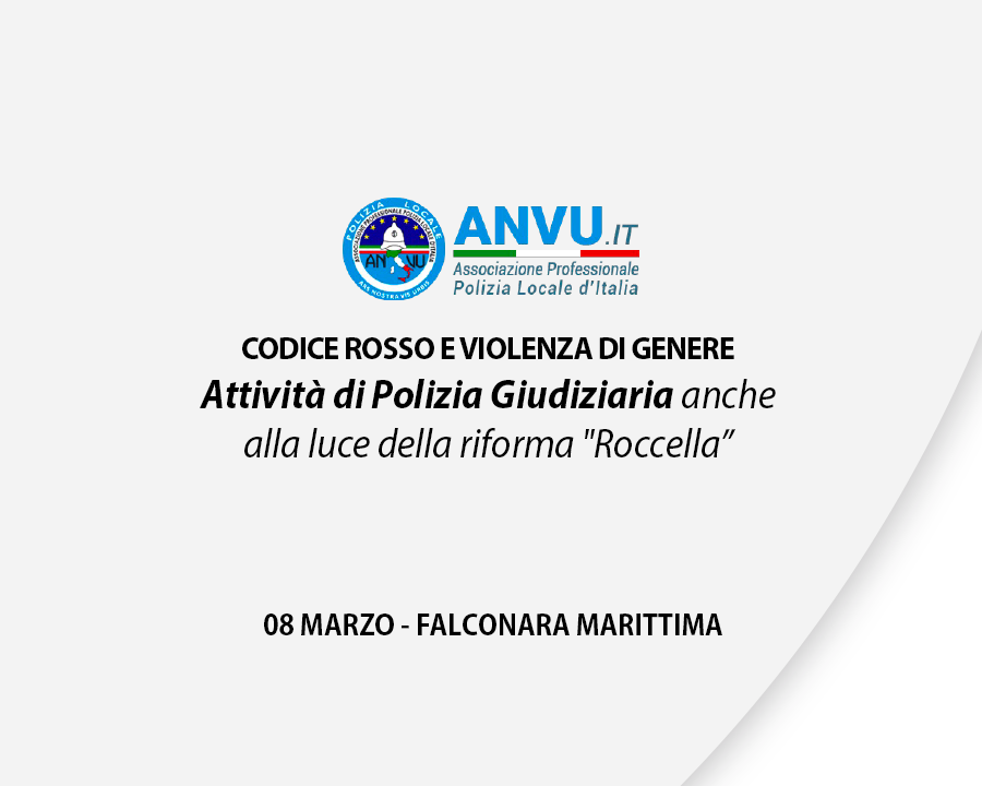 Codice Rosso Archivi - Anvu - Associazione Professionale Polizia Locale  d'Italia